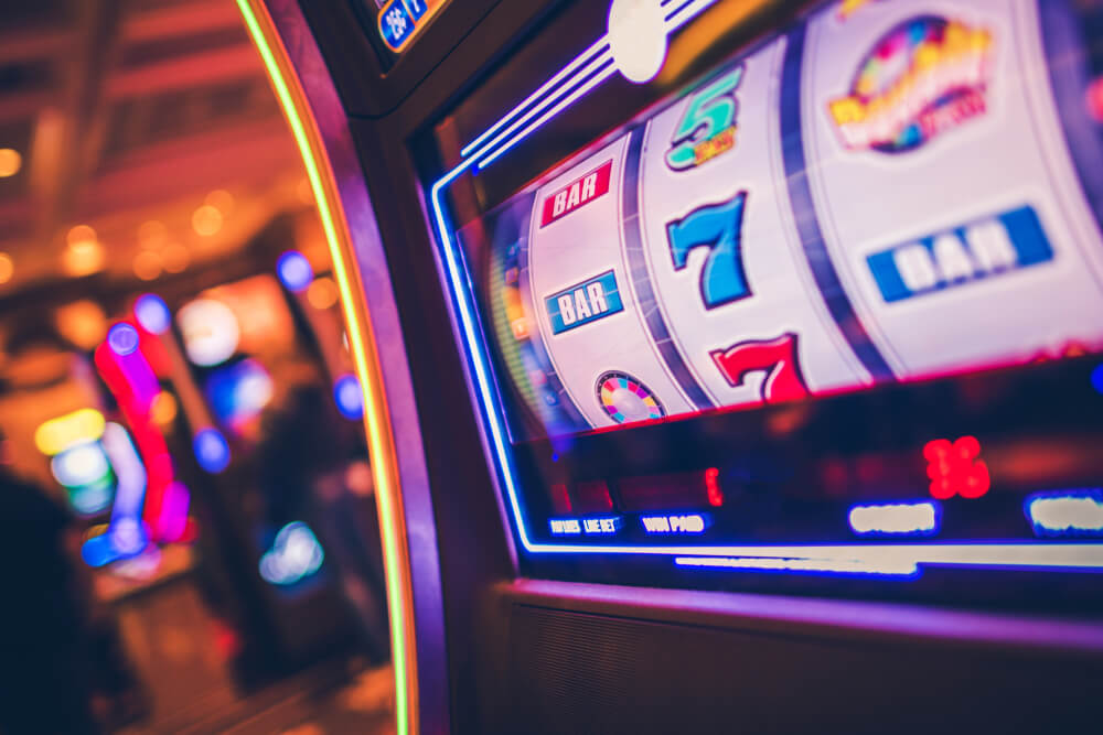 Slots machine in land-based casino