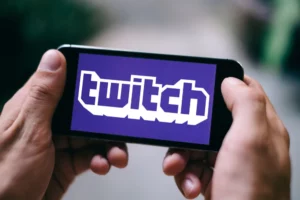 iPhone Screen with TWITCH APP LOGO